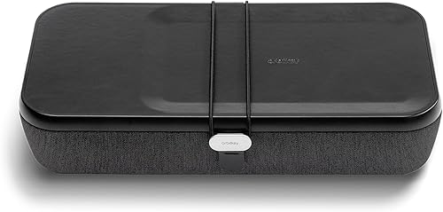 Orbitkey Nest V2 - Organizador de escritorio portátil y personalizable con cargador inalámbrico integrado, carcasa de policarbonato con tela de