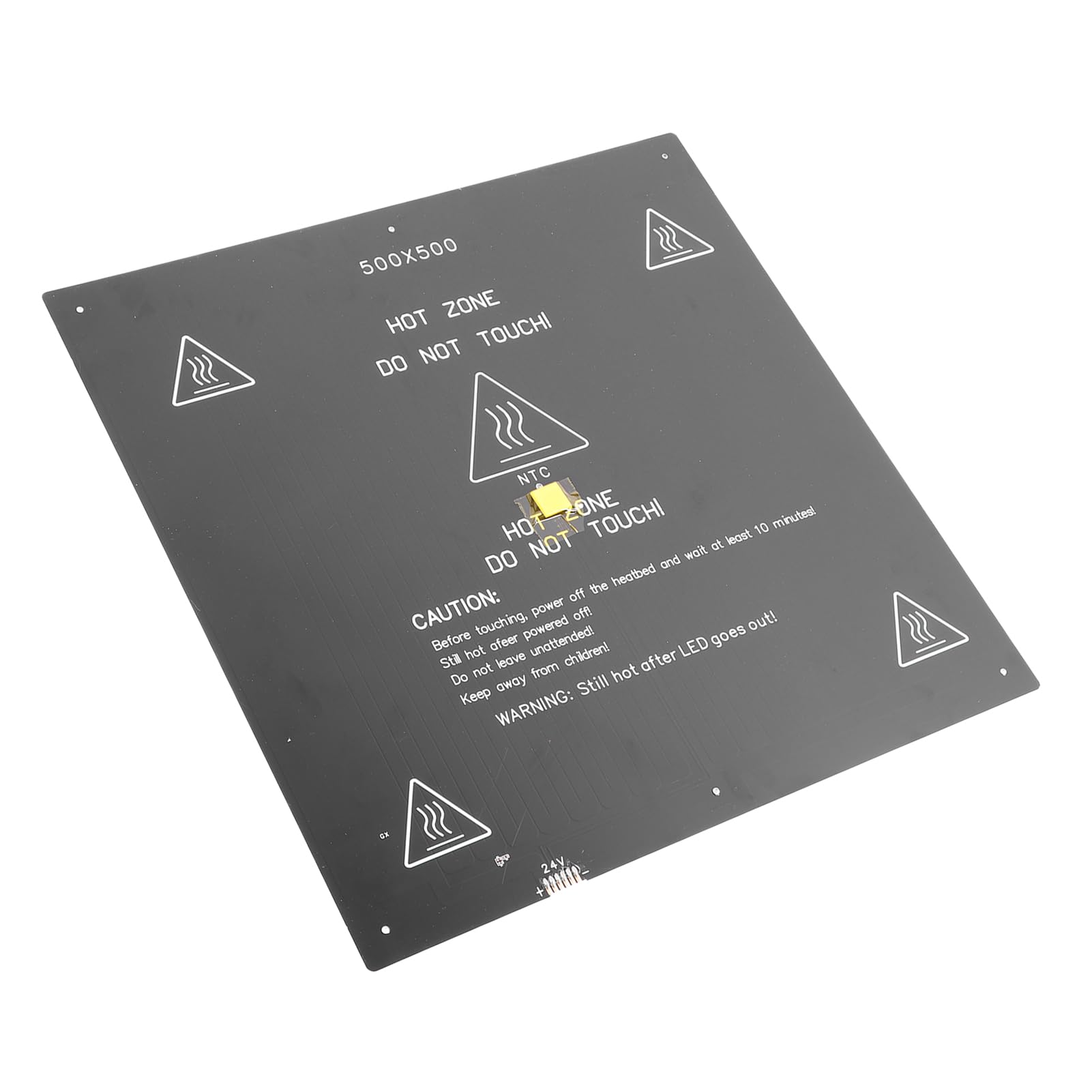 Generic Calentador de Cama para Impresora 3D, Aleación de Aluminio Duradera, 500x500mm, con Calentamiento Rápido para Entusiastas del Bricolaje, 24V, 350W