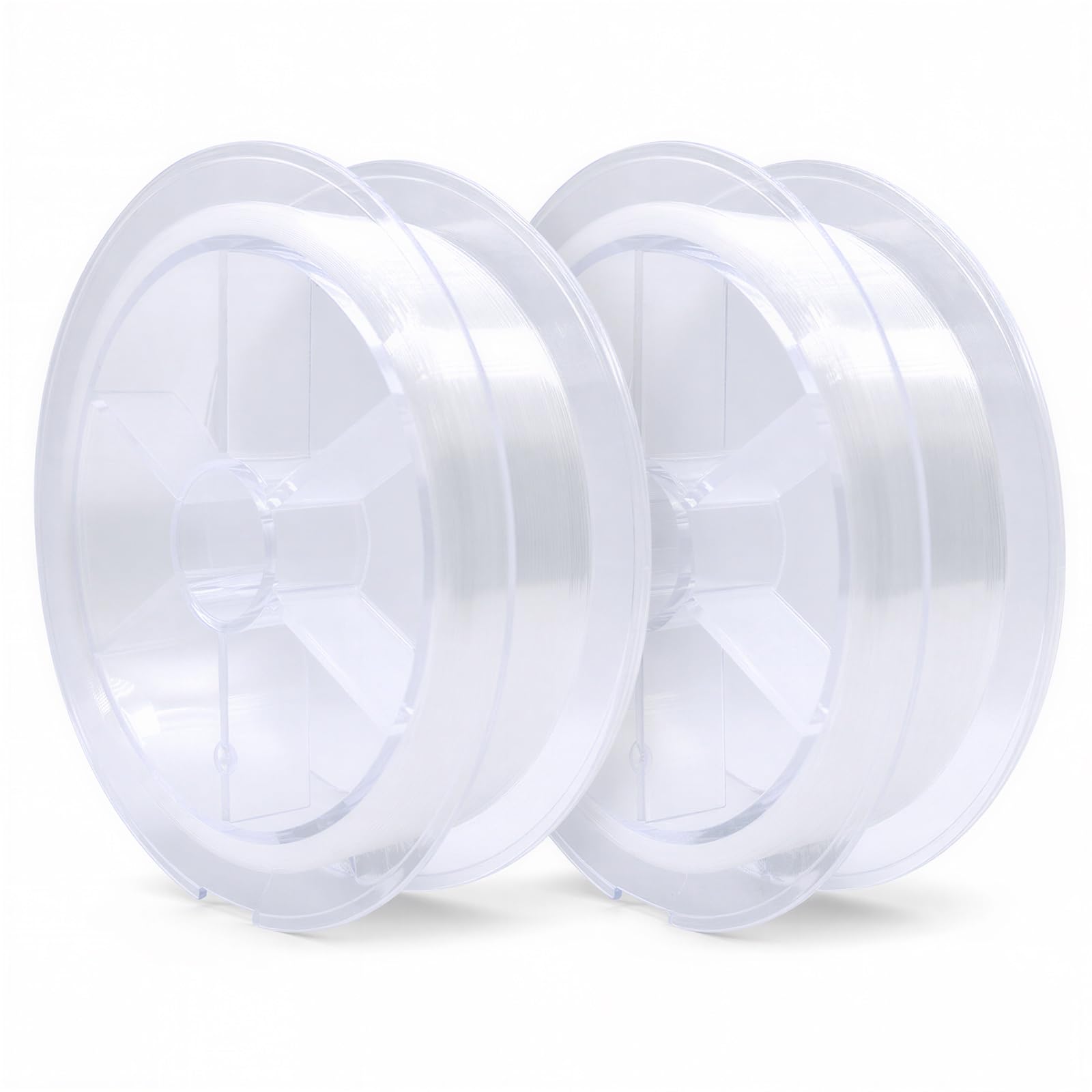 2 PCS Fishing Wire, 200M 0.26mm Clear Nylon Line for Crafts