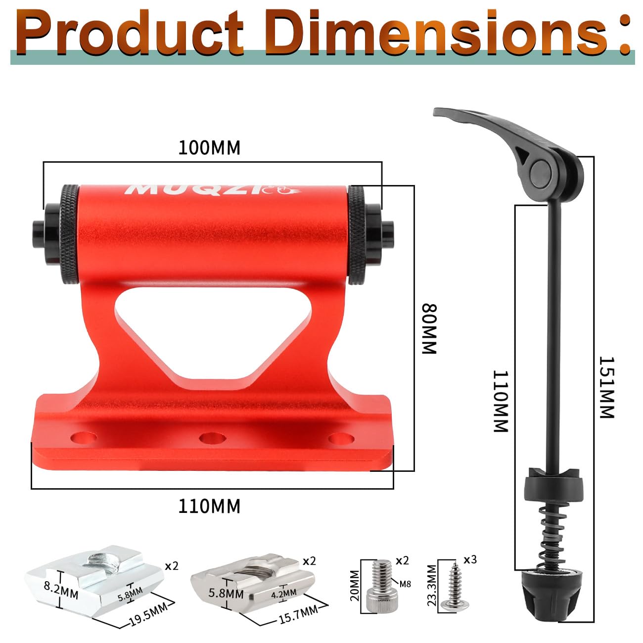 Snapklik.com : Quick Release Fork Mount, Bike Fork Mount Block Holder ...