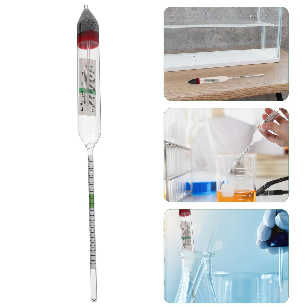 Cabilock Salzgehalt Hydrometer Für Meerwasser Aquarien Präziser Densitometer Zur Messung Der Salinität Von Aquarienwasser Langlebiges Salinometer Für Aquakultur Und Wasserqualitätsüberwachung