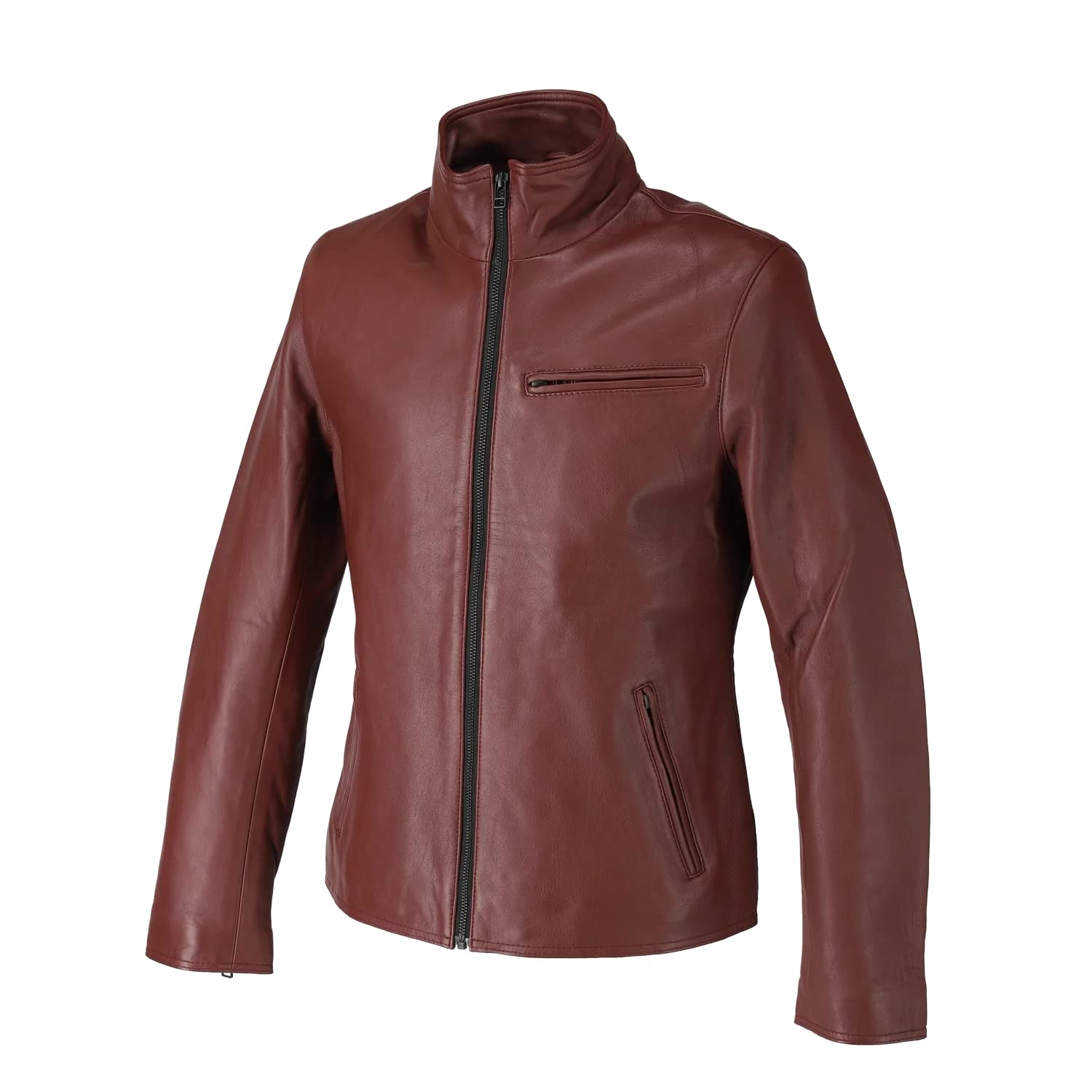 Amazon | [ライズ] 本革レザージャケット RR03-RED メンズ レッド M 