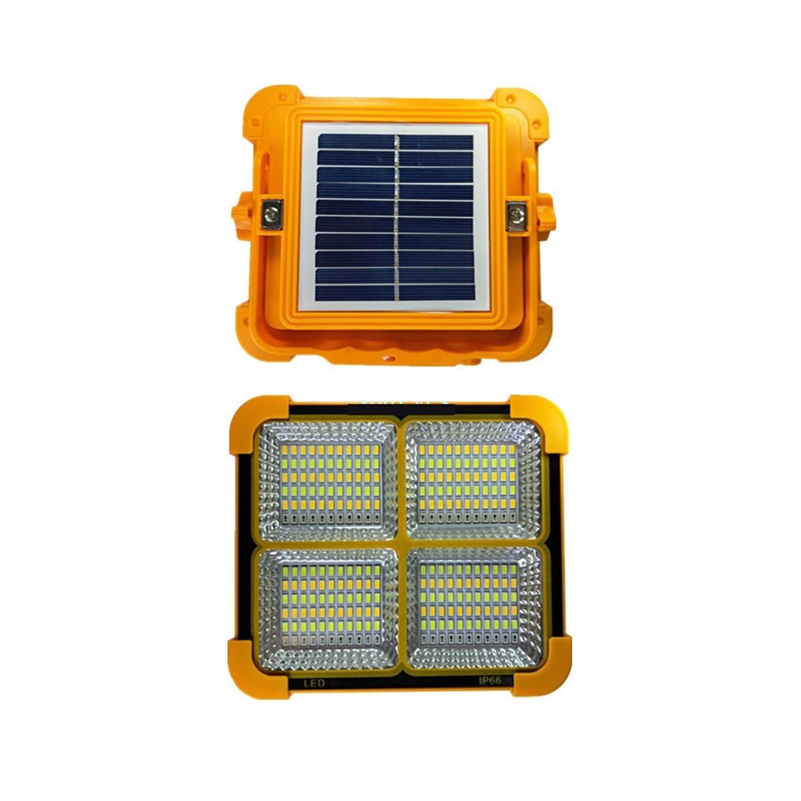 LLOOPK LED Flood Light, Portable Solar LED Floodlight Rechargeable Flood Light Outdoor Photovoltaic Panel Emergency Flashlight Torch IP66 Waterproof(3000W)
