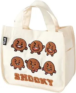 [ニッセン] トートバッグ レディース BT21 ぽこぽこフェイスサガラ刺しゅうキャンバス