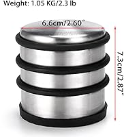 Vista 3 de Sumnacon - Tope de piso resistente sin necesidad de taladro, tope de puerta de acero inoxidable duradero con goma antideslizante - Cuña de puerta