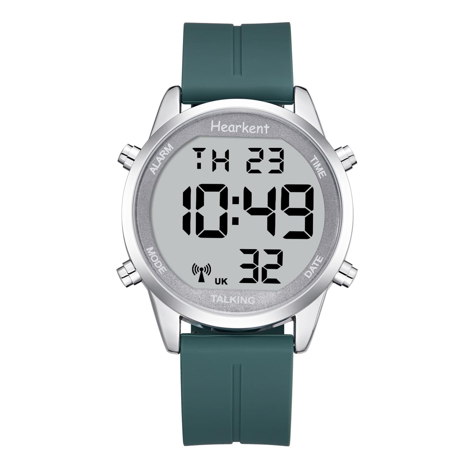 Hearkent Atomic Digital Talking Watch British English Speaking Pleasant Voice Big Numbers Radio-conrtolled Watch for Elderly Or Blind People
