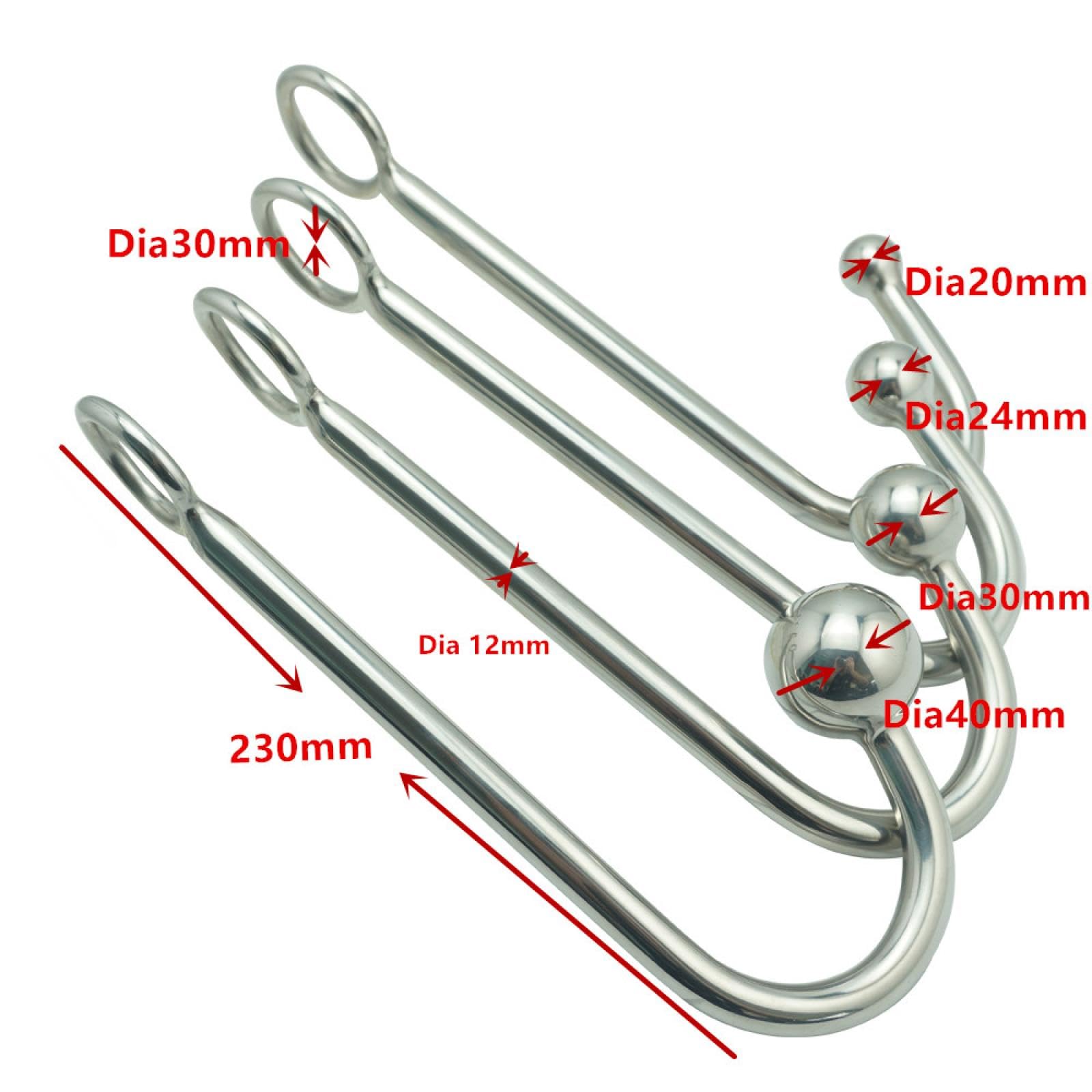 Plug anale in metallo Gancio anale in metallo in acciaio inossidabile con foro a sfera Butt plug Masturbatore Macchina del sesso Giocattoli del sesso per uomo Tappi per allenamento di testa Giocattoli