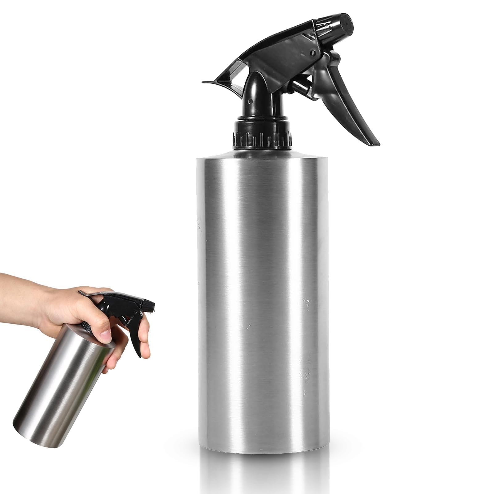 Watering Cans, 304 Stainless Steel Spray Bottles Multi Functional Pump Pressure Watering Pot Plant Sprayer Bottle Water Cans Refillable Sprayers for Potted (550ml)