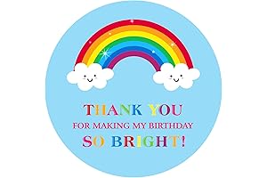 joycraft 60Pcs Rainbow Thank You Stickers