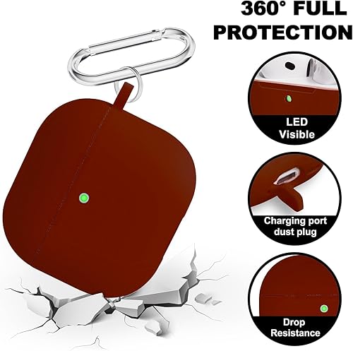 Vista 269 de Funda para AirPods 3, accesorios de protección de silicona con llavero y kit de limpiador compatible con AirPod de 3ª generación 2021 para mujeres