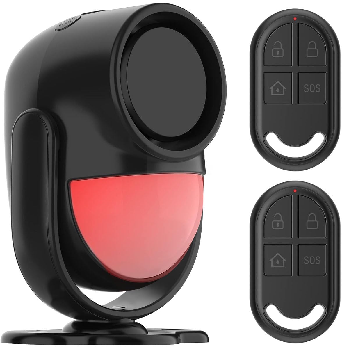 GALOOK Sirene Alarme Detecteur de Mouvement sans Fil Exterieur Interieur avec 2 TéLéCommande, Alarme antivol pour Maison, Piscine, Moto, Camping, Car, Porte, Garage, Voiture sans Fil, 125dB