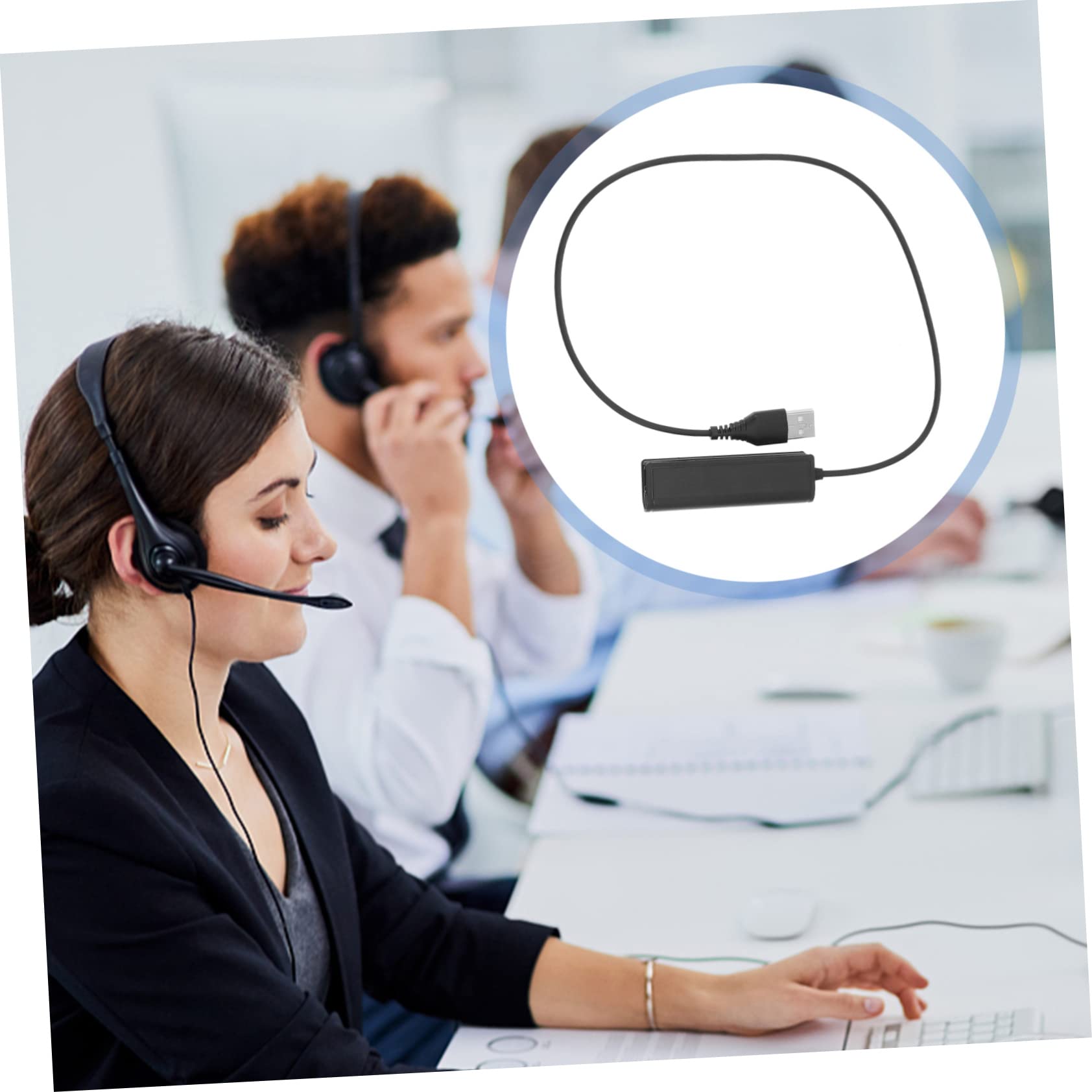 3stücke Female Headset Jack Zu Male USB Stereo Telefonadapterkabel Zu USB Für Headsets Leicht Und Tragbar Für Pc Und Laptop
