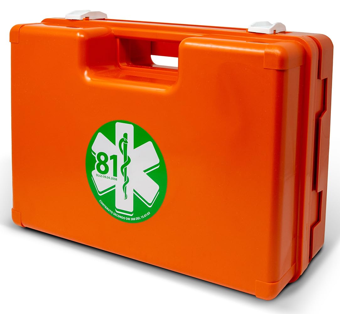 Valigetta di Pronto Soccorso attacco a parete Tenuta ermetica ALL. 2 contenuto maggiorato FINO A 2 LAVORATORI 335x250x123 mm