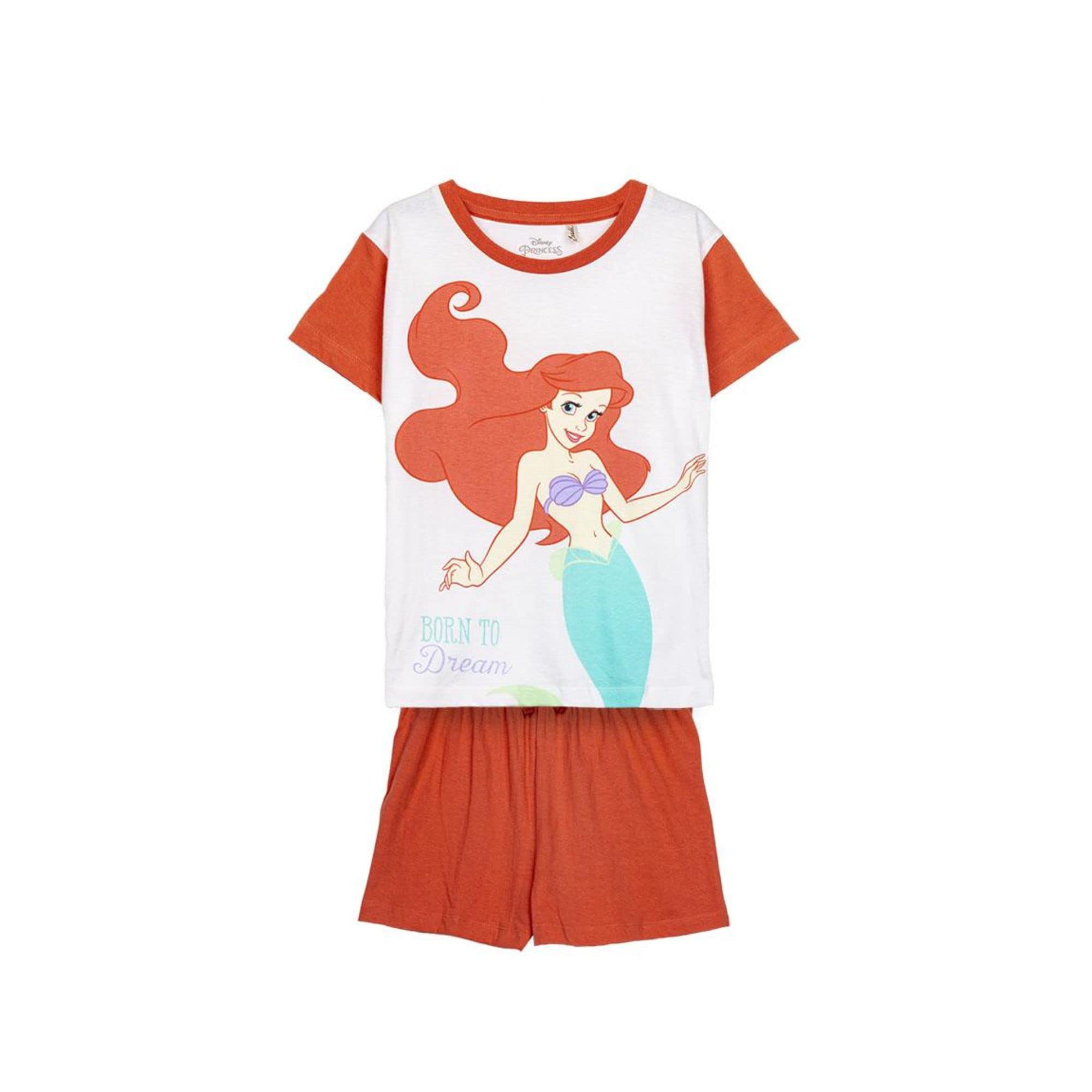 CERDÁ LIFE'S LITTLE MOMENTS Pijama Corto Princess La Sirenita Pijama de Verano de La Sirenita para Niña Unisex bebé