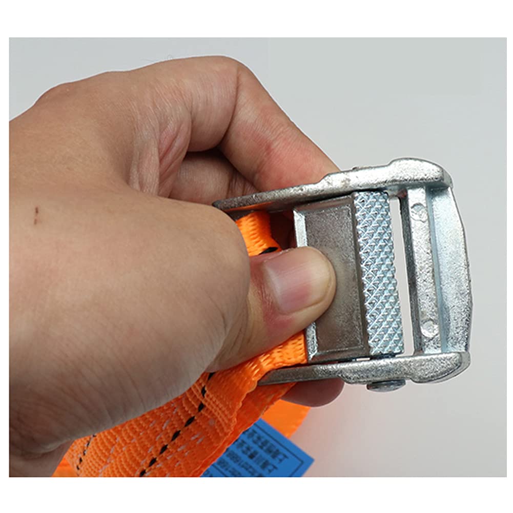 Sangle D'arrimage à Cliquet 12 M X 50 Mm - Polyester Résistant - Boucle à Came Robuste - Pour Remorque, Camion, Bateau - Couleur Bleue - 12