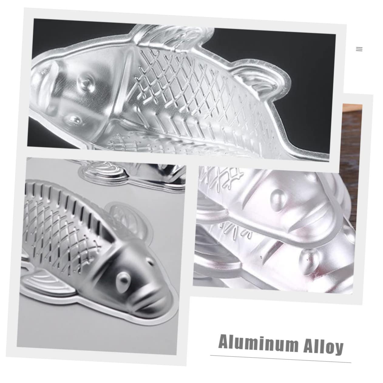 Alipis 3 Ensembles Moule Alimentaire De Cuisine Moules De Bricolage Pour Gâteaux De Riz Poêle Gâteau À La Gelée Moules À Chocolat Bricolage Moules À Fondants Silver Aluminium 2 Pièces * 3
