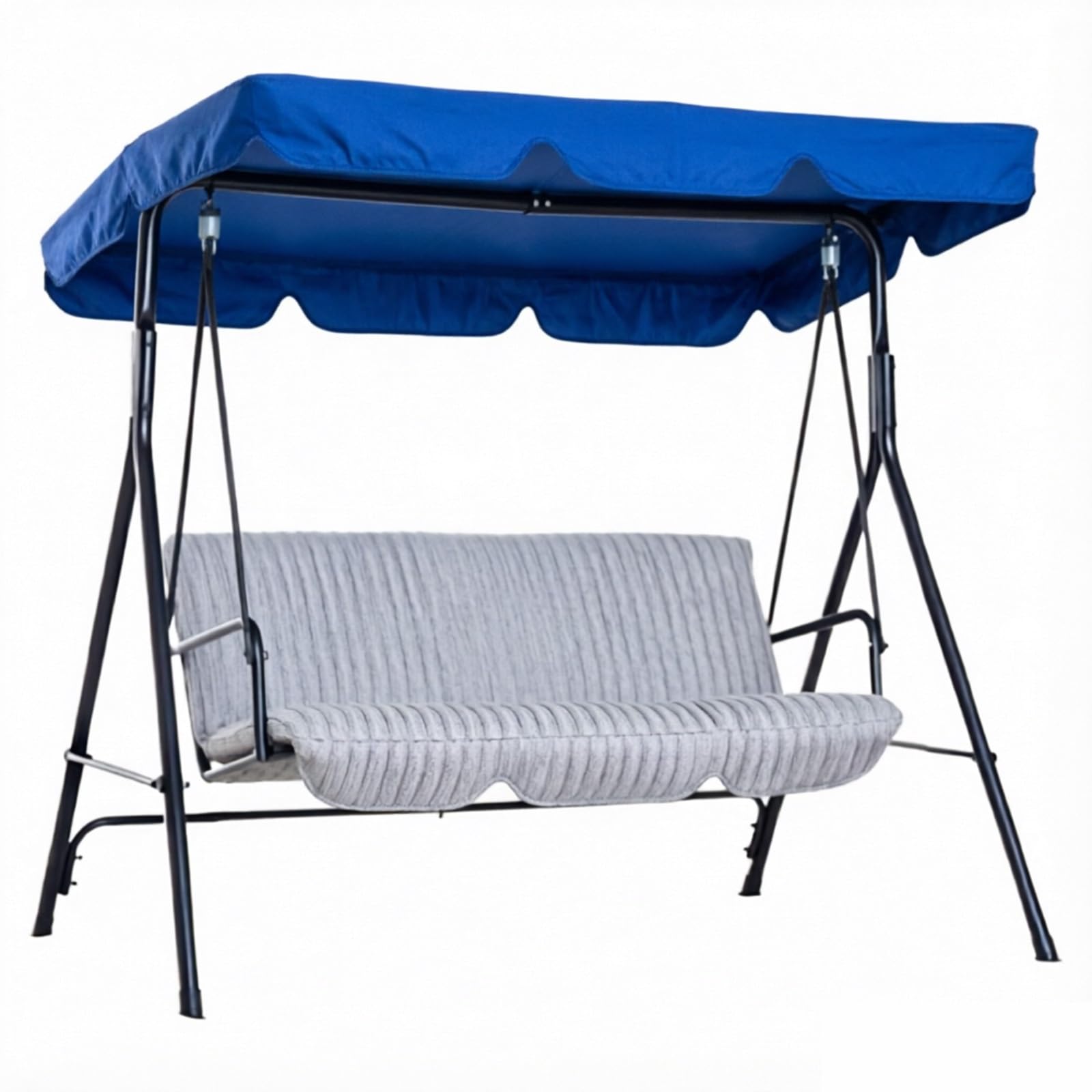 Cubierta de columpio exterior azul 2/3 plazas techo de repuesto impermeable de 210x145 cm