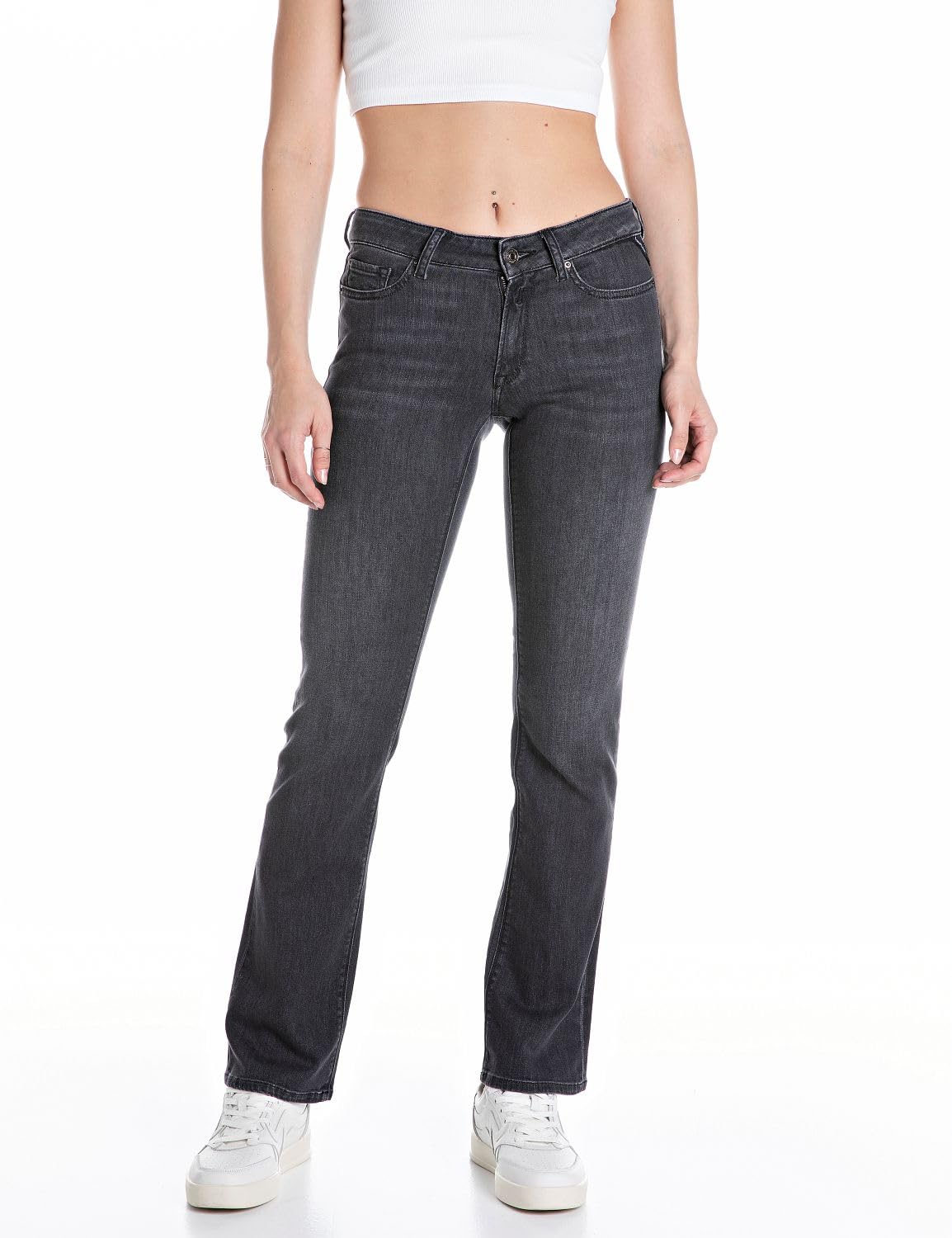 Replay Damen Jeans New Luz Bootcut Power Stretch