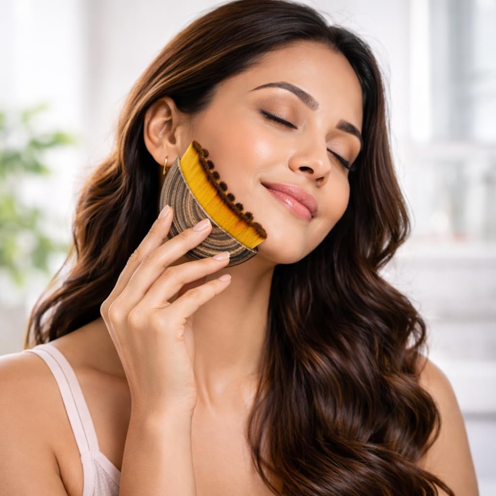 Lymphatic Contour Face Brush for Jawline & Neck – Ultra Soft Dry Brushing Facial Massager | Depuffing Face Sculpt Tool | Ergonomic Portable Beauty Brush (Pack of 1)-image-10