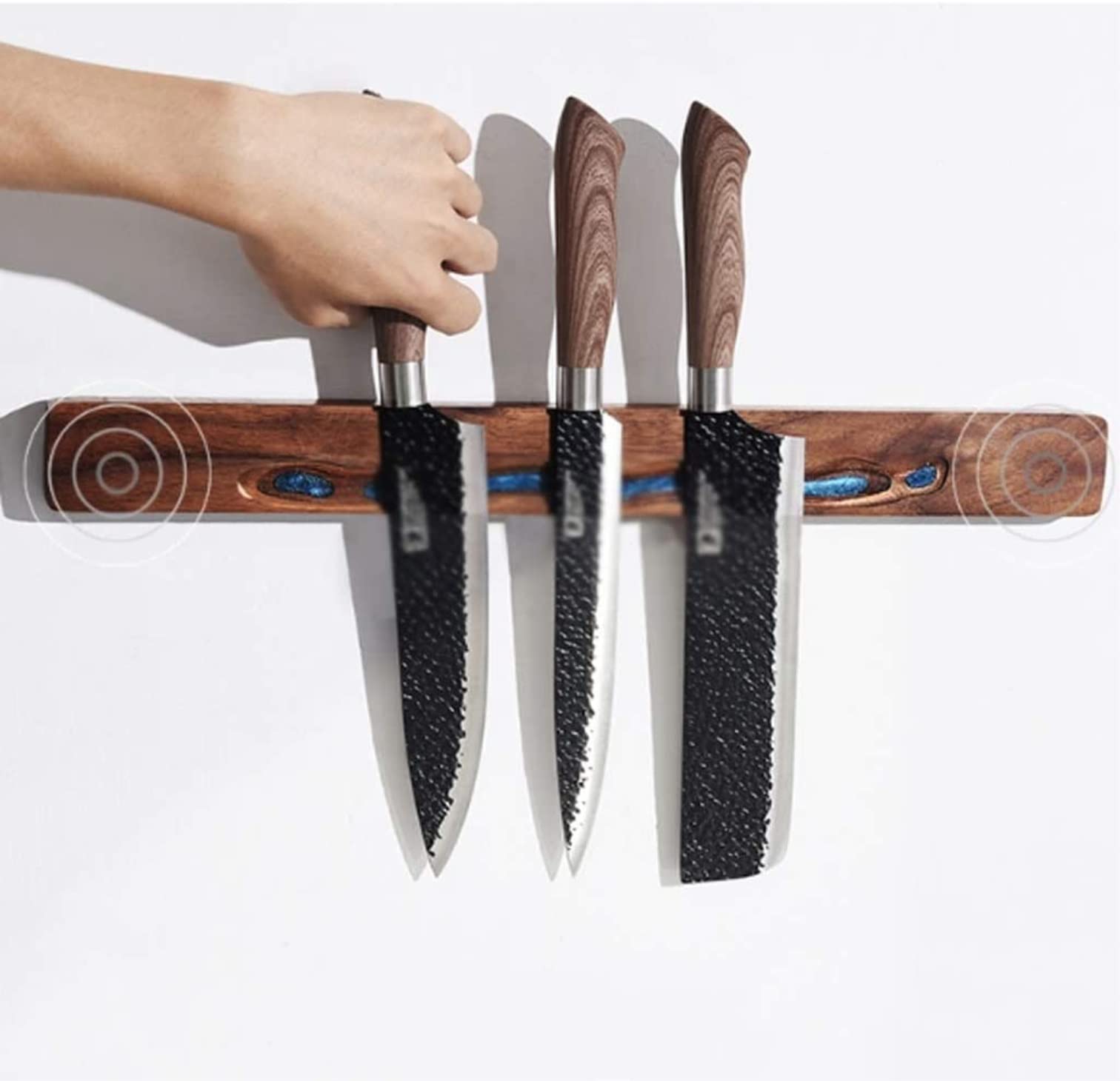 Bloque Cuchillos Cocina Estante Magnético para Cuchillos Sin Perforaciones, Tira De Almacenamiento, Soporte para Cuchillos De Cocina, Bloque para Cuchillos para El Hogar(A)