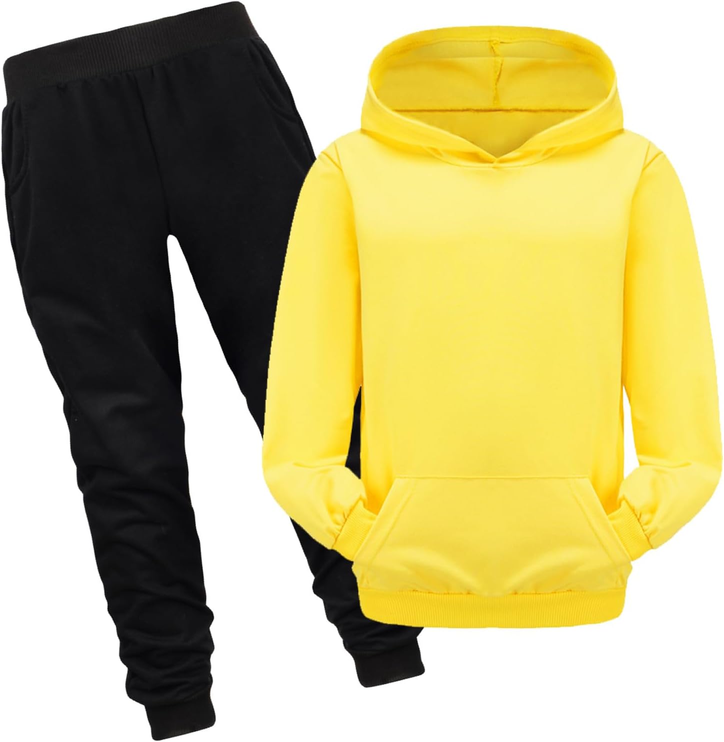 2 Piece Fall Sweatsuit Sets Hooded for Girls Long Sleeve Active Kids Track Suits Sweatsuits Sets with Hood Workout