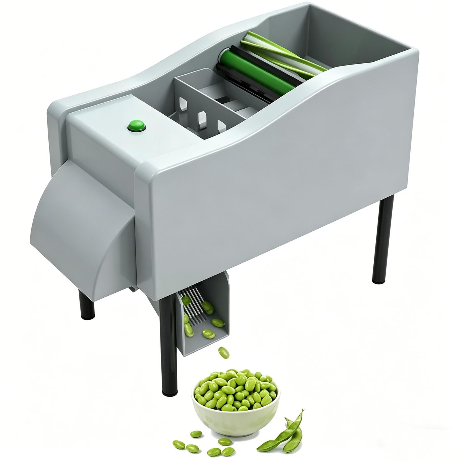 LTzygmion 35w Automatic Bean Sheller Machine, Commercial Food Peeler Machine, Shelling Efficiency 30kg/hour, Cut Bean Clothes Complete, For Soybeans And Peas
