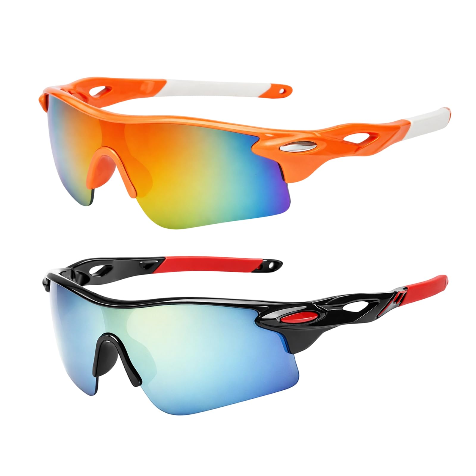 YcsRnn 2 Pack Kids Sunglasses for Boys Girls, UV 400 Protection Eyewear for Cycling and Sports, Lightweight Childrens Sunglasses Protection Eyewear Childrens for Outdoor Activities