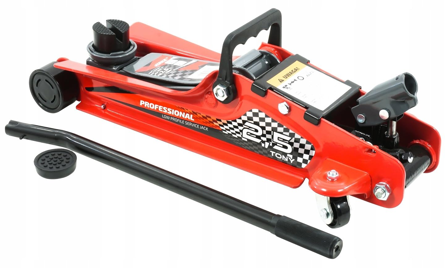 Cric Idraulico 2,5 Tonnellate Cric 2,5T Per Auto Basso Profilo Altezza di Sollevamento 85-381 mm