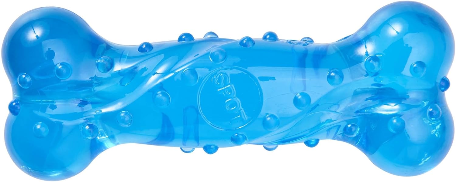 Dog Dental Toys Bacon Flavored Scented Tough Blue Rubber Choose Ball Bone Tripod or Sets (Small Set - All 3 Toys)