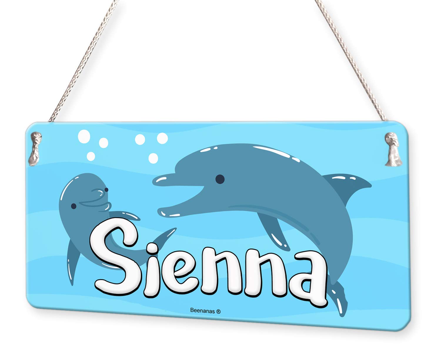 Beenanas Dolphins Underwater Sea Personalised Childs Bedroom Door Sign Name Plaque