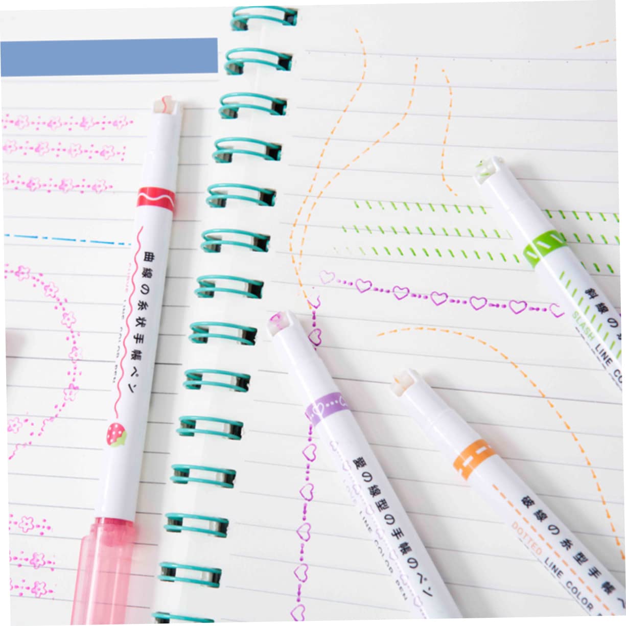 OSALADI 5 Sätze Buntes Teiliges Markerset Handgezeichnete Textmarker Für Notizen Journaling Und Kreatives Arbeiten Für Schüler Studenten Und Bürobedarf 6 Stück * 5