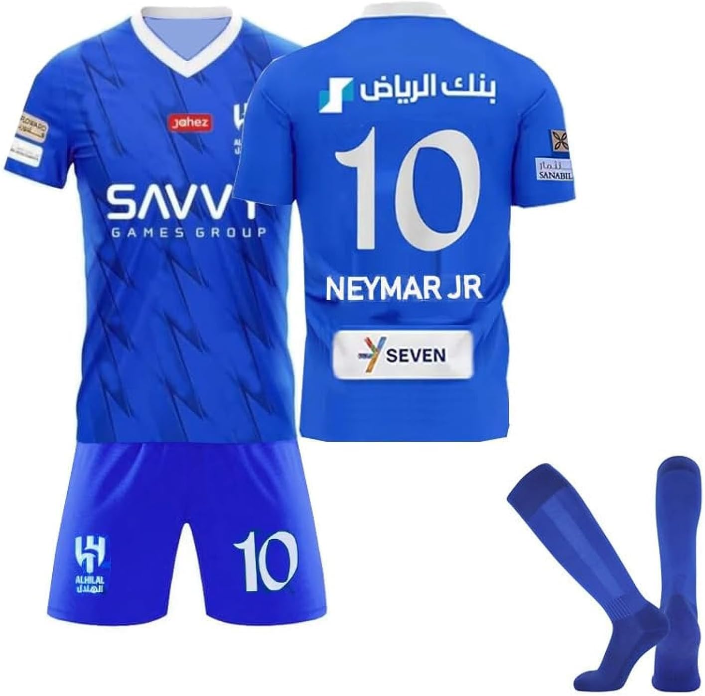 GGEROUFootball Jersey Set for Kids,No #10 JR Soccer Jersey,Football Soccer Jersey Set Youth Sizes Football Tracksuits for Kids Fans (Size 18 (4-5 Years))
