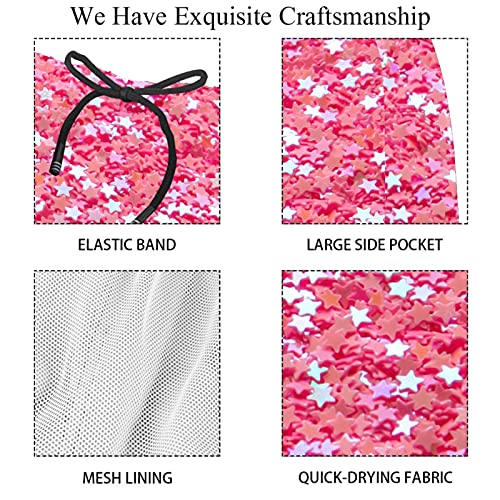 Short de bain rose pour homme avec taille élastique en taille M - 4