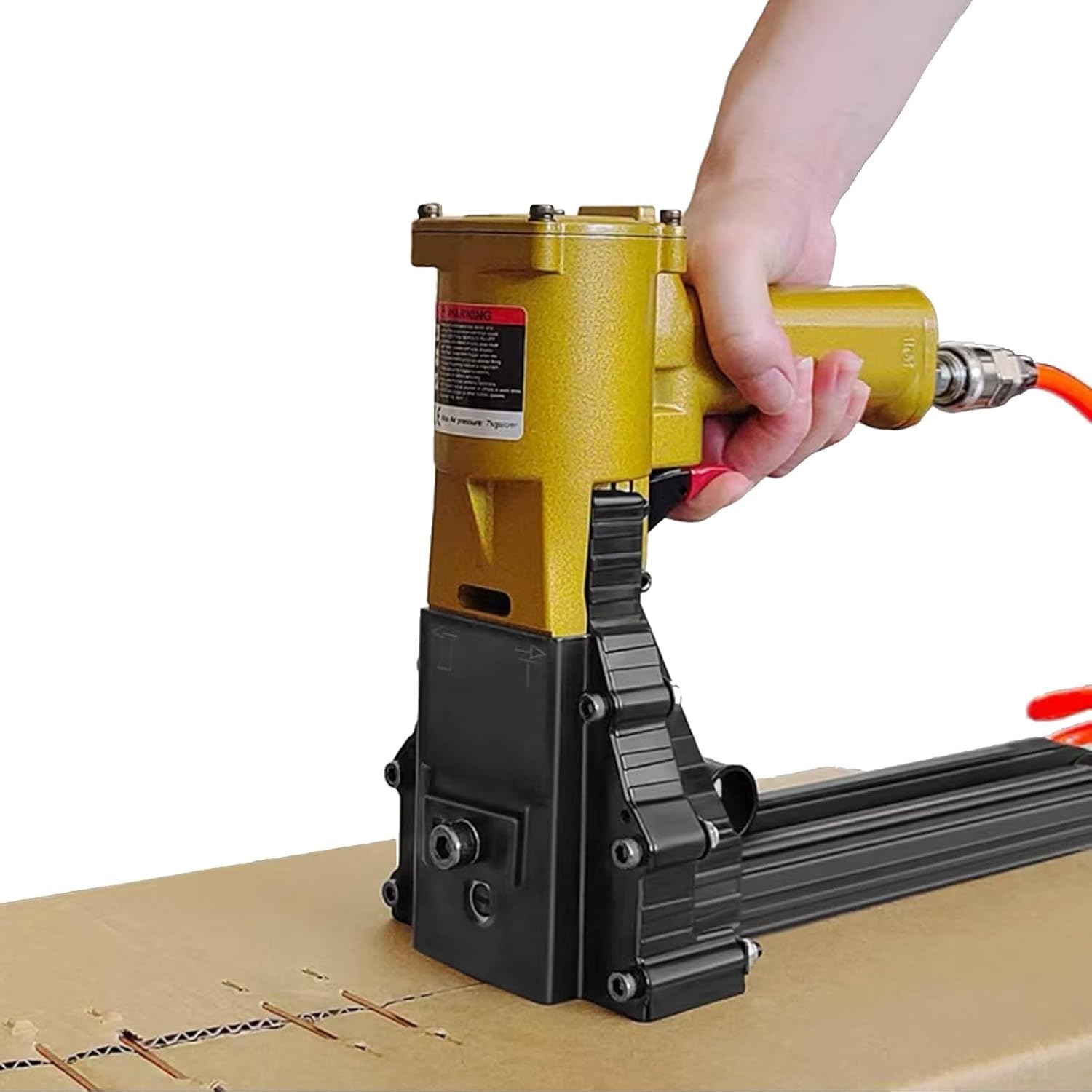 Pistola de Grapa de Sellado de Caja neumática, máquina de Grapadora de cartón de Mano, para Clavos de 15mm-18mm/22mm, Herramienta automática de la Grapa del Embalaje, 22m m