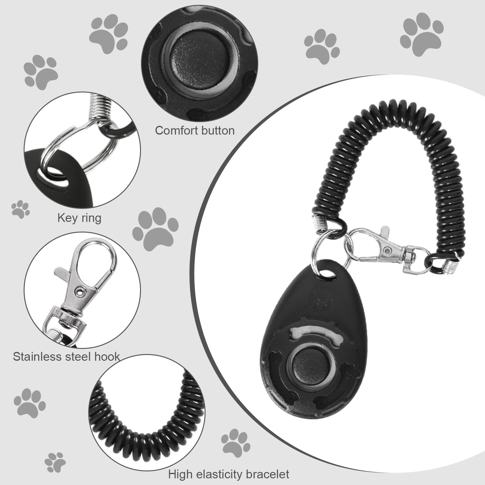 Homirty Dog Treat Pouch with Clicker for Training Treats Container, Zipper Closure and Waist Clip Treat Bag - Image 4