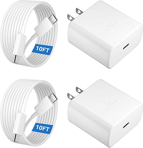 Miniatura 7 de Cargador súper rápido USB-C de 45 W tipo C con cable de carga USB C de 12 pies, cargador de teléfono Android para Samsung Galaxy S24 UltraS24S24+S23