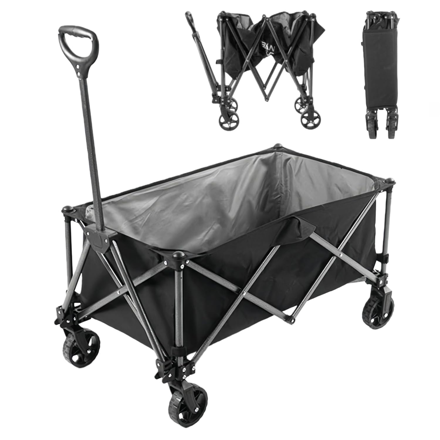 SKY-TOUCH Garden Cart Camping Wagon Foldable, Shopping Trolleys Utility Outdoor Wagon Collapsible Garden Camping Picnic Cart