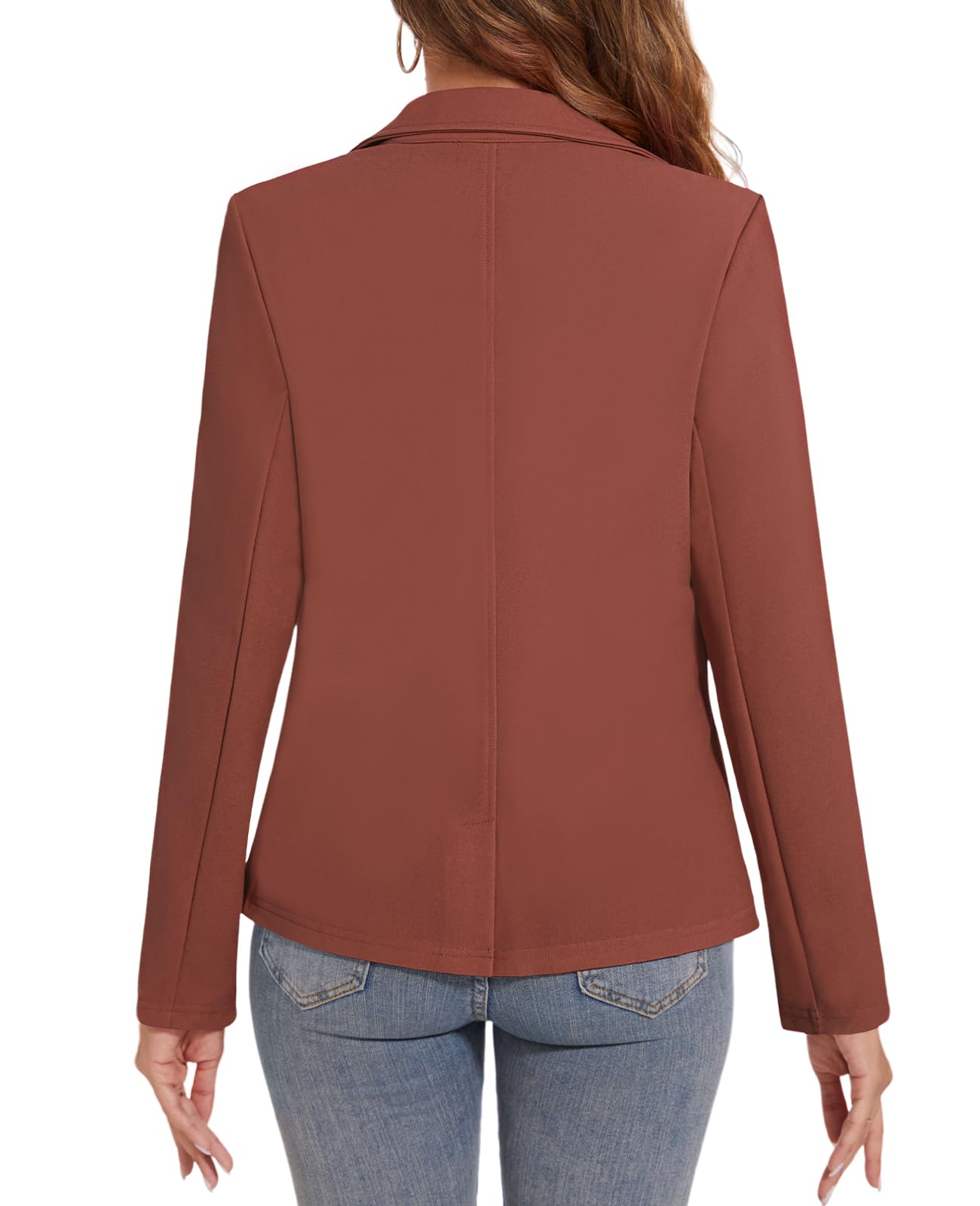 Blazer para mujer, chaqueta de un botón, con solapa con muescas, elegante, ajuste delgado, manga larga