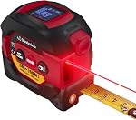 3 in 1 Digital Laser Tape Measure, 197ft/60m Laser Distance Meter, 16ft/5m Digital Tape Measure with Cross Line, AutoLock, ft/in/m Unit Switch, Measure Area, Volume, Pythagorean