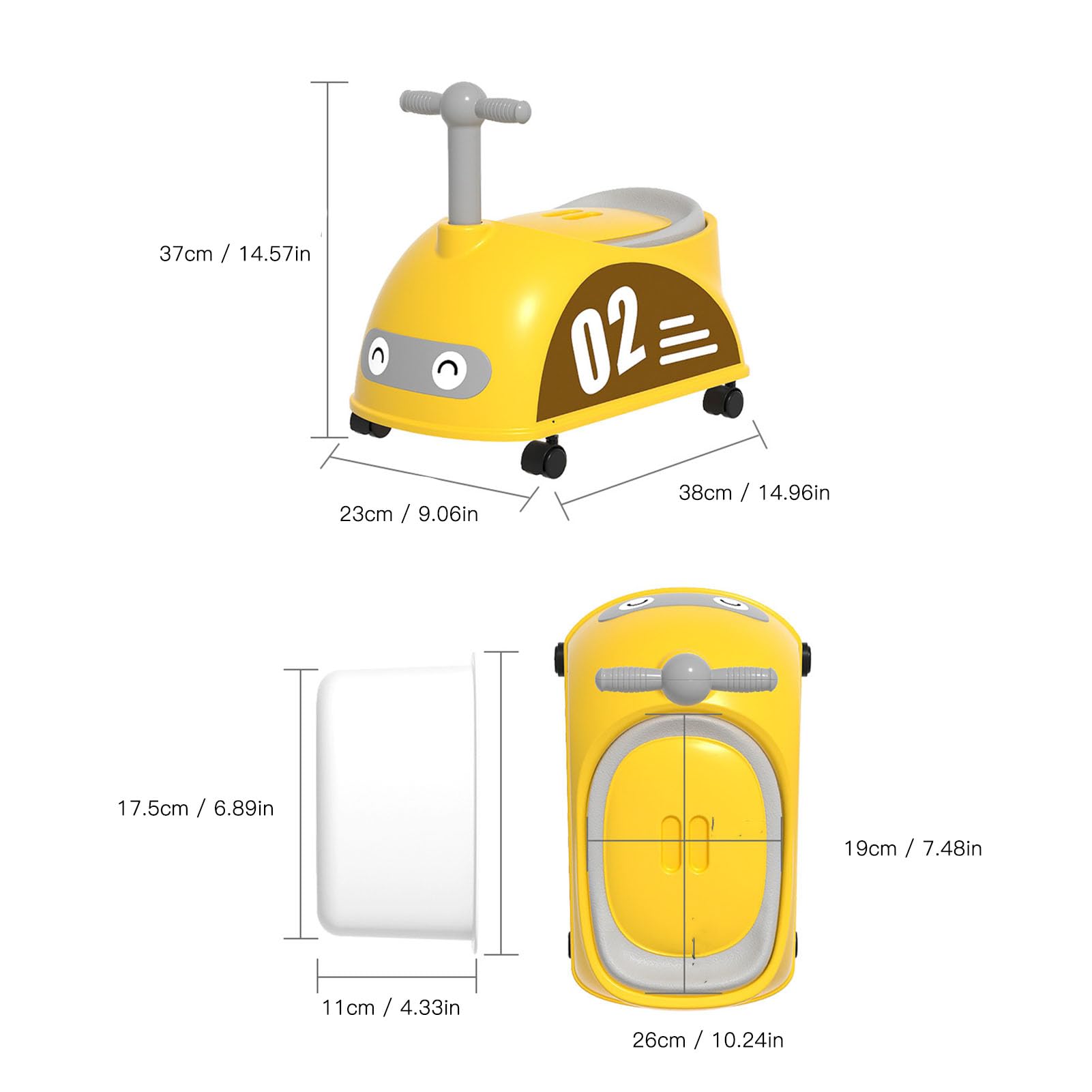 Vasino per Bambini Vasino per Bambini Toilette Simpatico Cartone Animato Transizione di Sicurezza Vasino per Bambini Vasino per Ragazze Ragazzi 45 * 25 * 21Cm Cura del Bambino