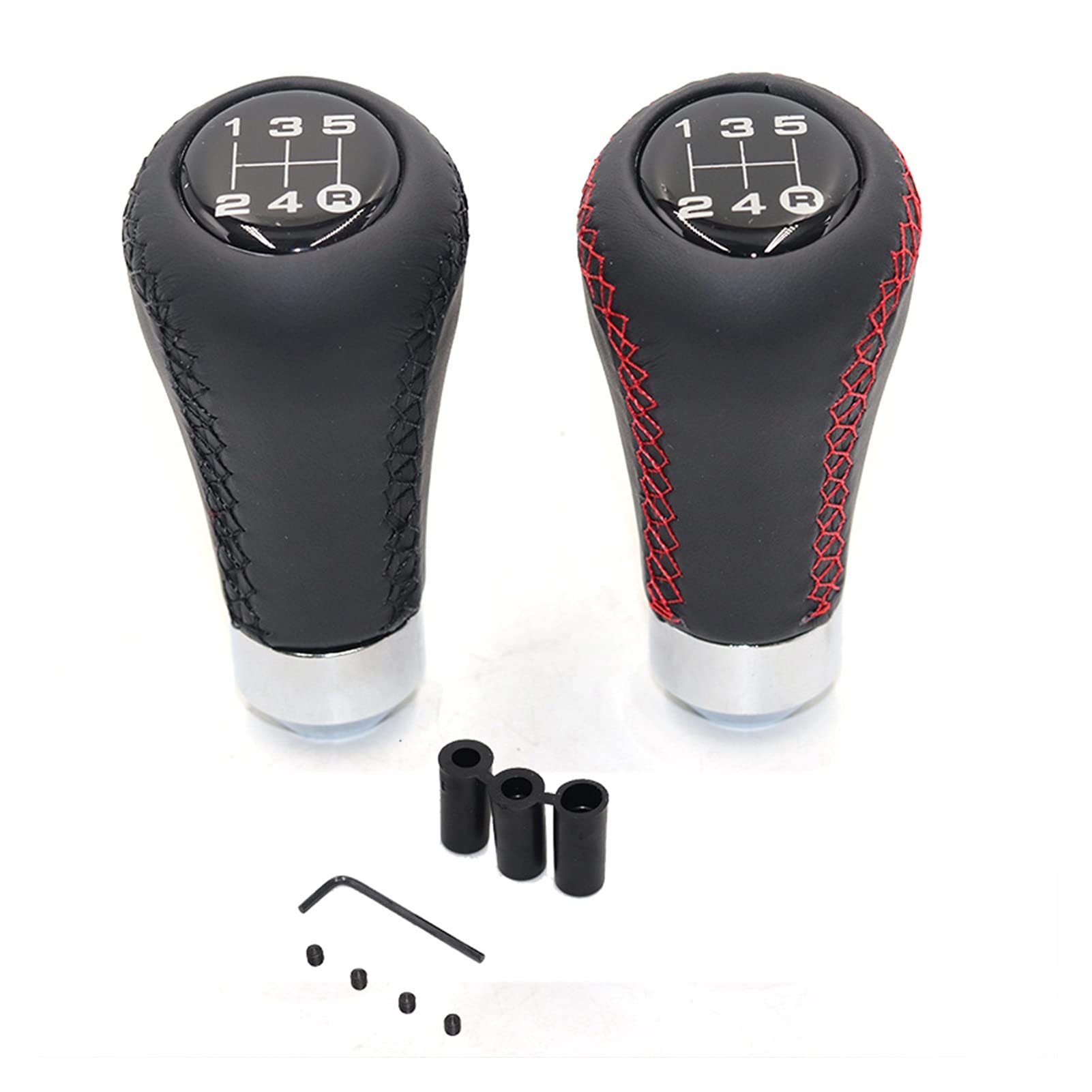 Amazon.co.jp: ギアシフトノブ 5スピードレザー車の手動 