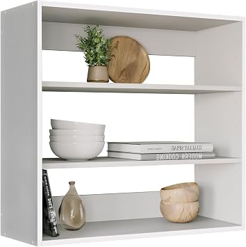 Prepac Elite 32" Wide Top Cabinet, White Pantry Kitchen Storage Cabinet with 2 Adjustable Shelves for Garage/Laundry 32" D x 32" W x 30" H