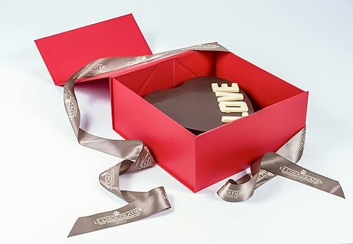 Miniatura 2 de Le Chocolatier Caja gourmet de chocolate con corazón y trufas – Chocolate oscuro, grande (17 piezas) – Caja de chocolate negro de primera calidad