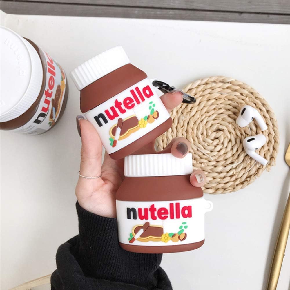 Compatibile con AirPods 2/1 Custodia Nutella, per bambini, ragazzi,  ragazze, ragazzi, donne, in silicone, per AirPod Case, divertente Kawaii  Fashion Cartoon 3D Cute Cover per AirPods 2/1 (Nutella) : Amazon.it:  Elettronica