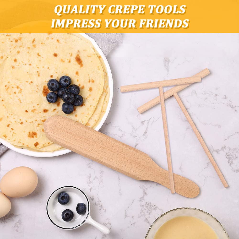 Cdiscount Etaleur A Crepe Râteau à Crêpe Spatule Crepe Etaleur Crepe, 1  Répartiteurs Et 1 Spatule, Ustensi Spatule à Crêpes En Bois