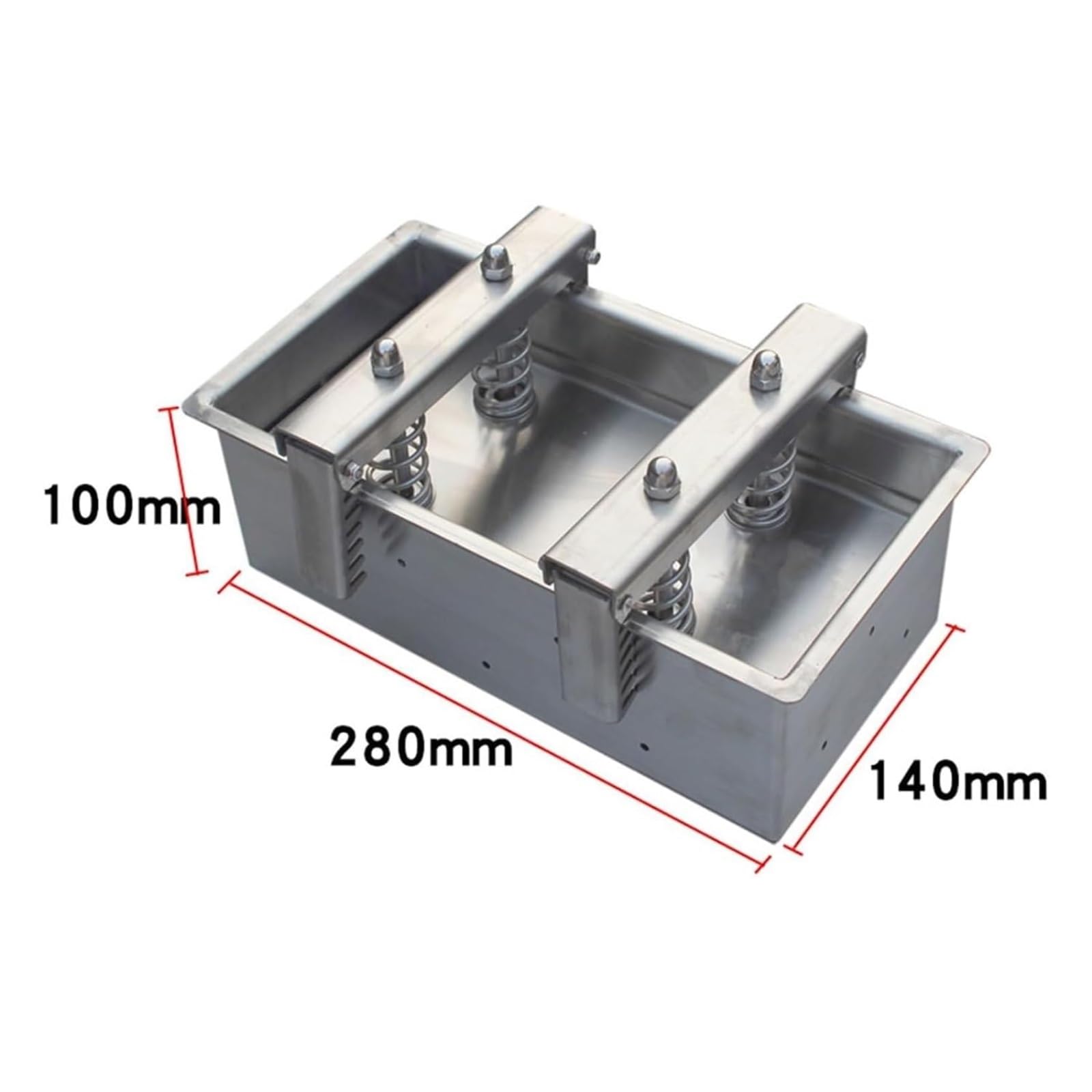 Molde de prensa de carne de acero inoxidable, prensa industrial para hamburguesas con resorte de compresión para prensar jamón y carnes delicatessen (3,2 kg)