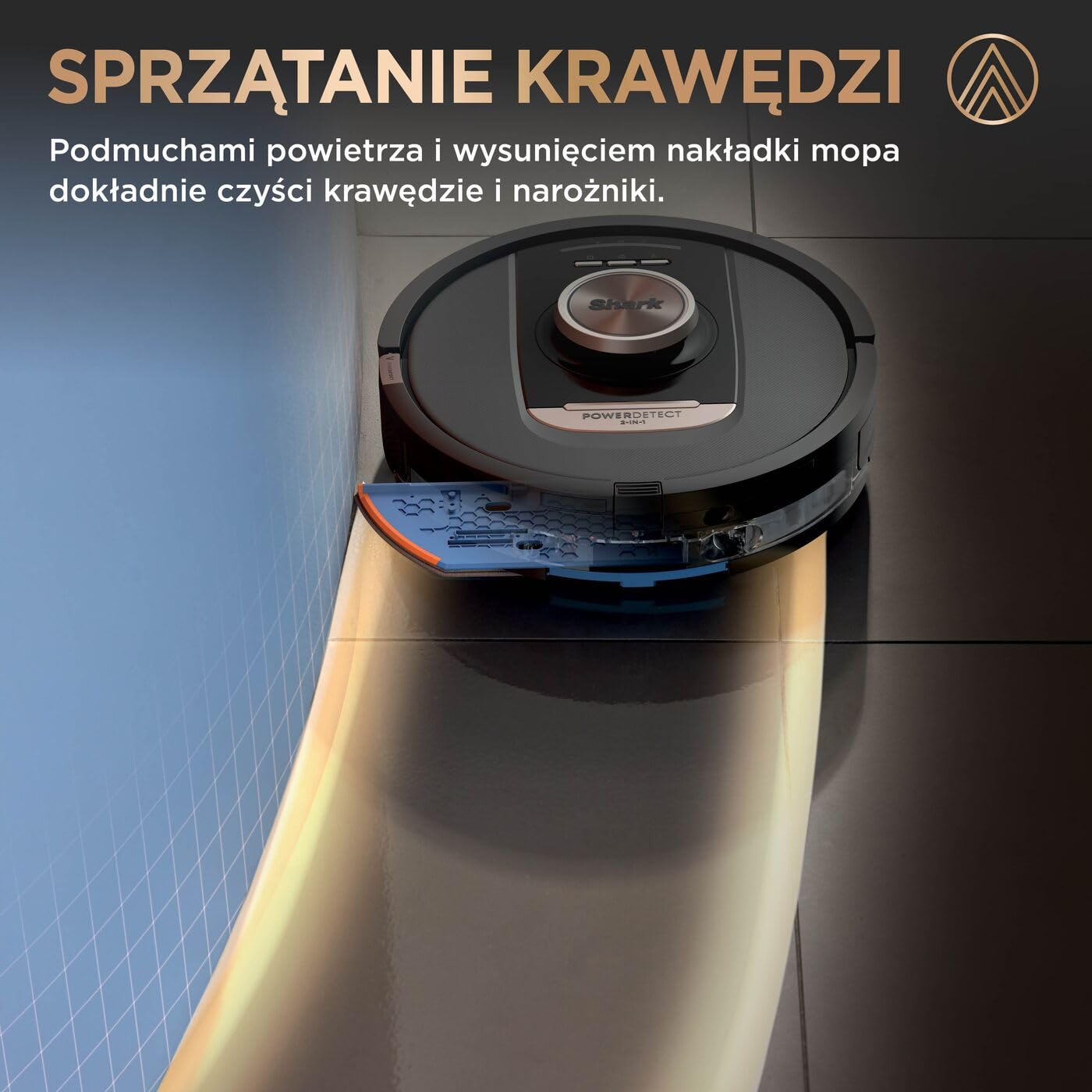 Shark PowerDetect Robot odkurzająco-mopujący 2 w 1, automatyczne opróżnianie, napełnianie i czyszczenie NeverTouch Pro (60 dni), 3D i LiDAR, NeverStuck, WiFi/aplikacja, czarny, RV2800ZEEU