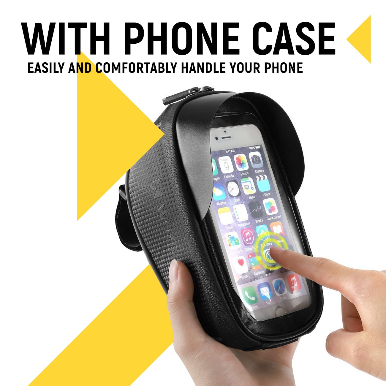 Sacoche De Guidon Wozinsky 2L - Étui Transparent Pour Smartphone, Imperméable, Réfléchissant, Facile à Monter