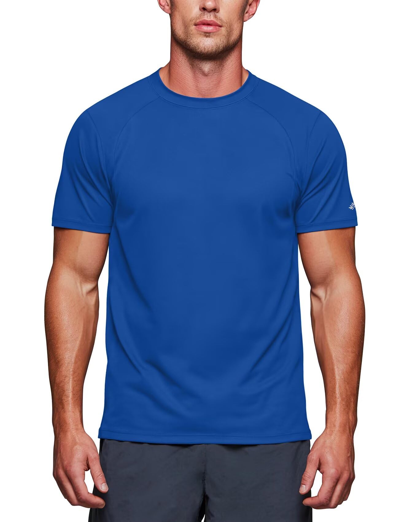 Zengjo Athletic T Shirts for Men,Quick Dry Gym Workout Running Sport Moisture Wicking Short-Sleeve Crewneck Tee