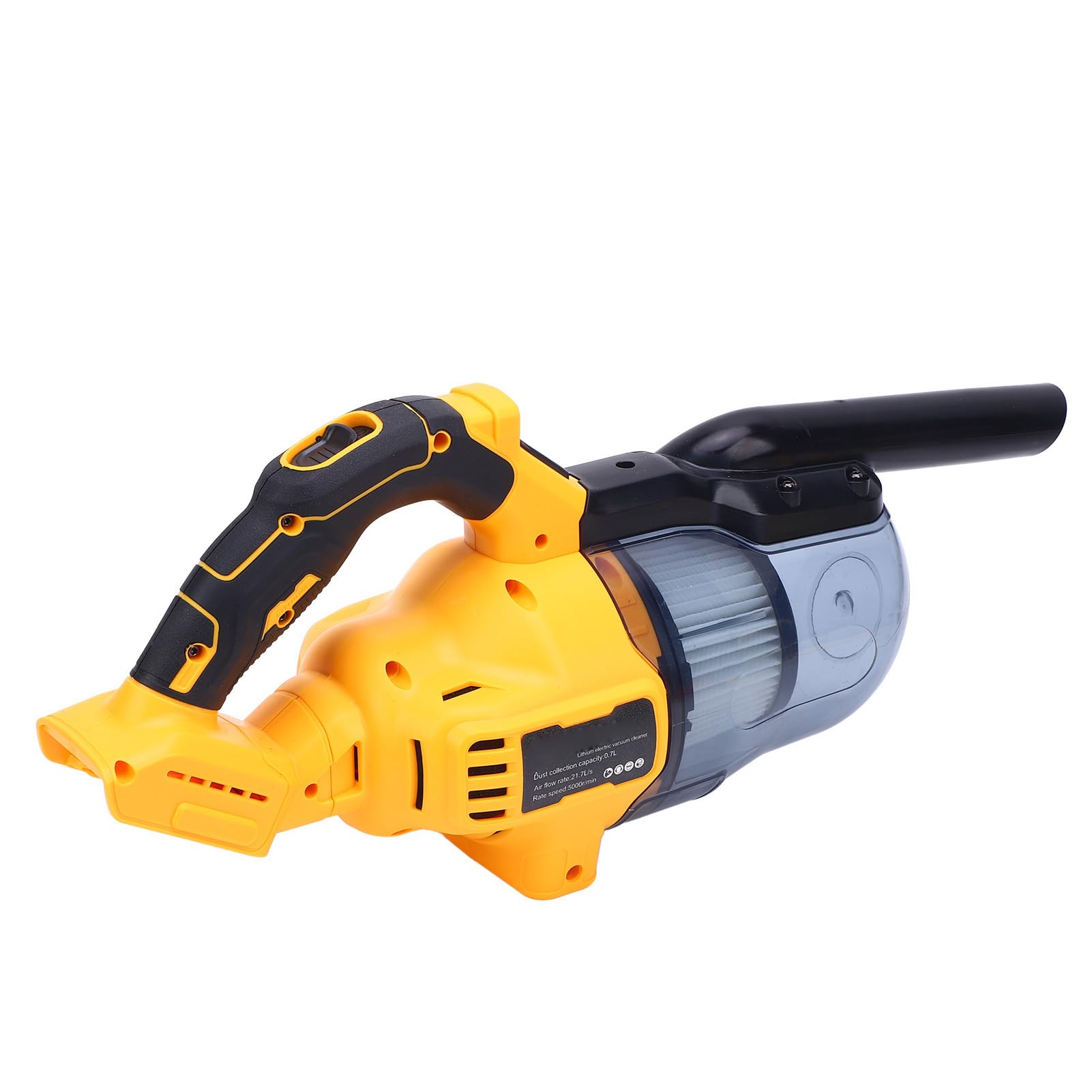 Staubsauger, Tragbarer Elektrischer Handstaubsauger aus ABS mit 100 AW Saugkraft, 4 Düsen, 700 Ml Staubbecher, Waschbarer Filter für Tierhaare, Teppiche und Hartböden